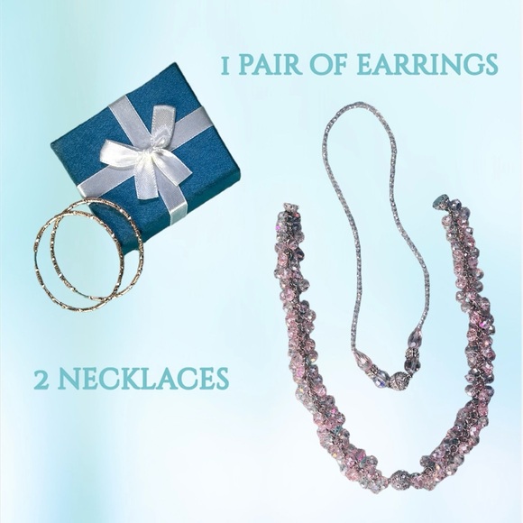 Jewelry Collection: 8 Earrings, 4 Bracelets Sets (16 bungles), and 3 Necklaces - Picture 5 of 9